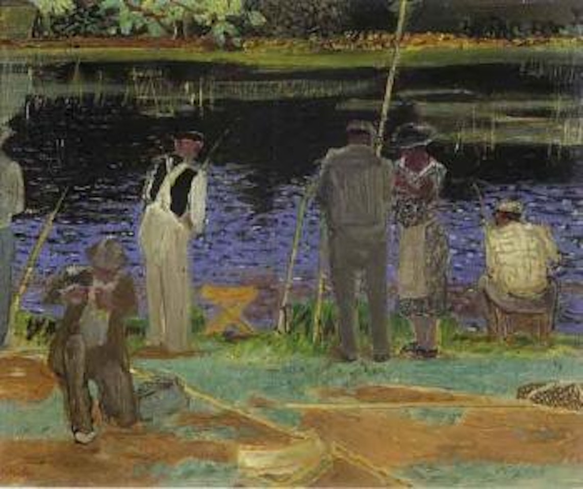 Pecheurs au bord de la riviere by Maurice Brianchon
