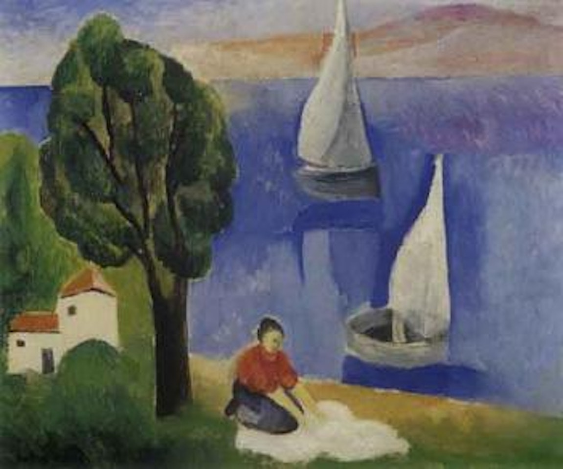 Provence, lavandiere devant la mer by Moïse Kisling