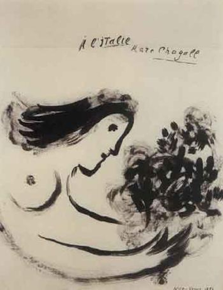 Jeune fille au bouquet by Marc Chagall