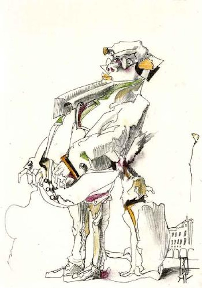Self-portrait by Horst Janssen