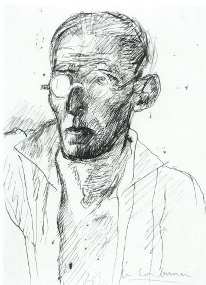 Self portrait by Le Corbusier