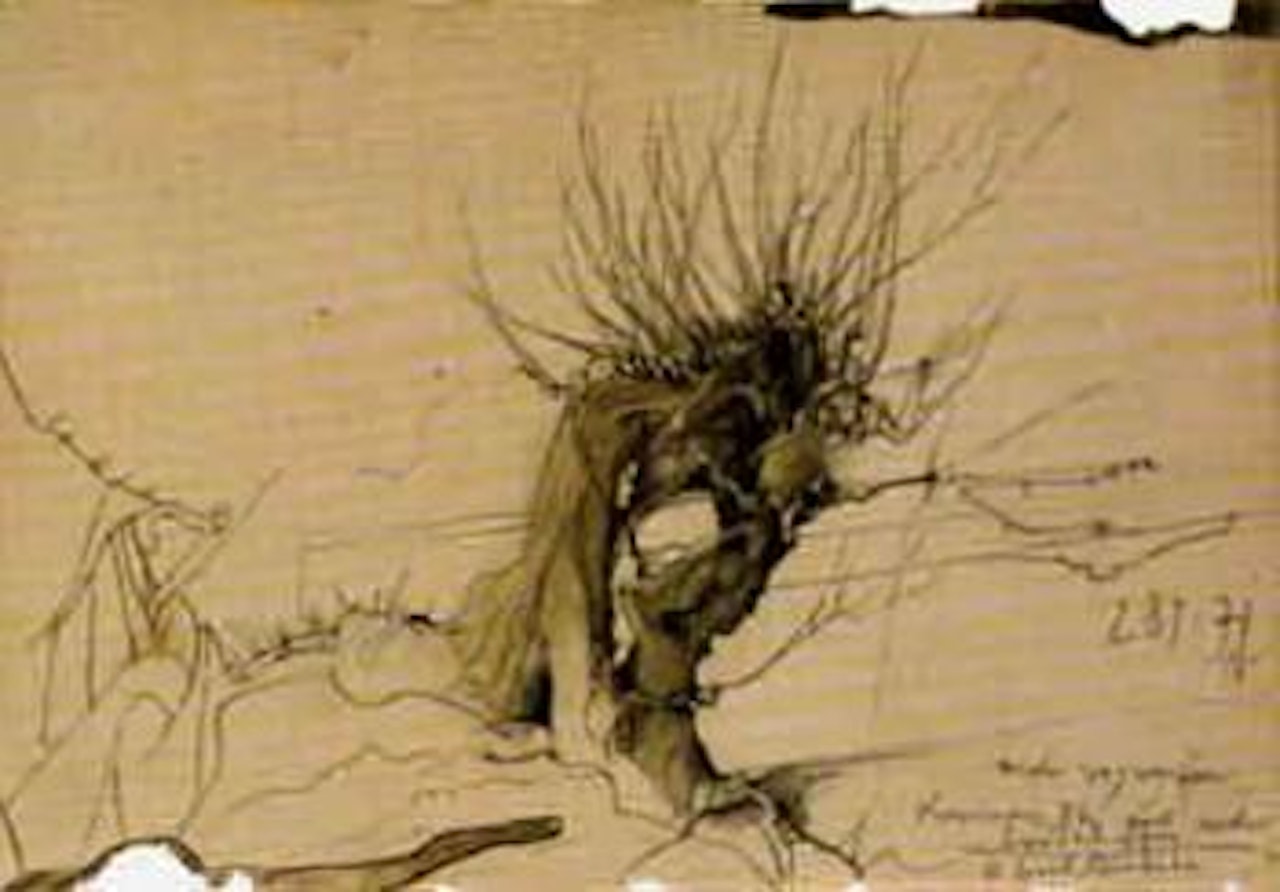 Landscape with willow by Horst Janssen
