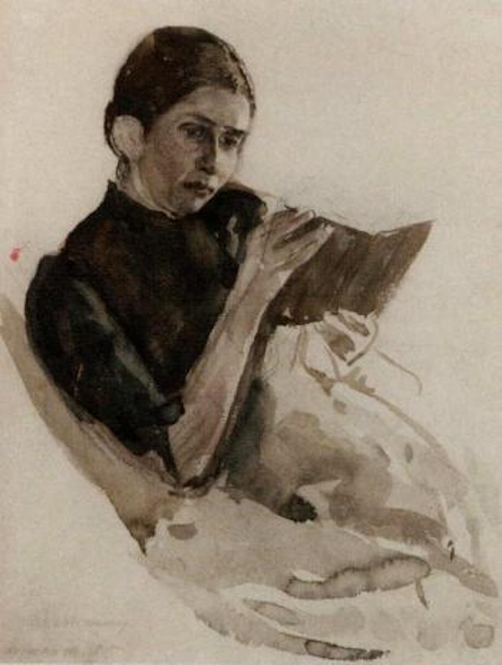 Gattin des kunstlers, Martha by Max Liebermann