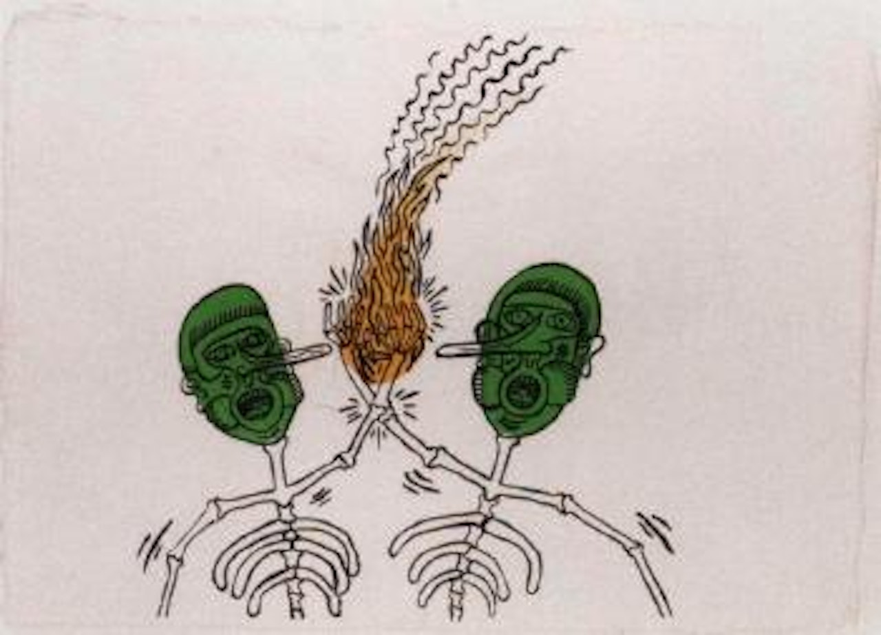 Heated hands by Keith Haring