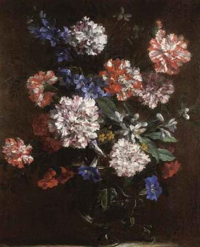 Bouquet d'oeillets, fleurs d'orangers et grenades, et jasmins by Jean Baptiste Monnoyer