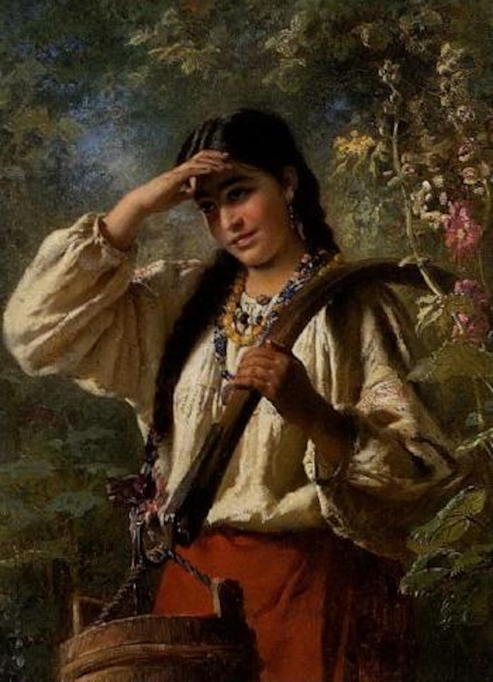 Young girl carrying water by Konstantin Makovsky