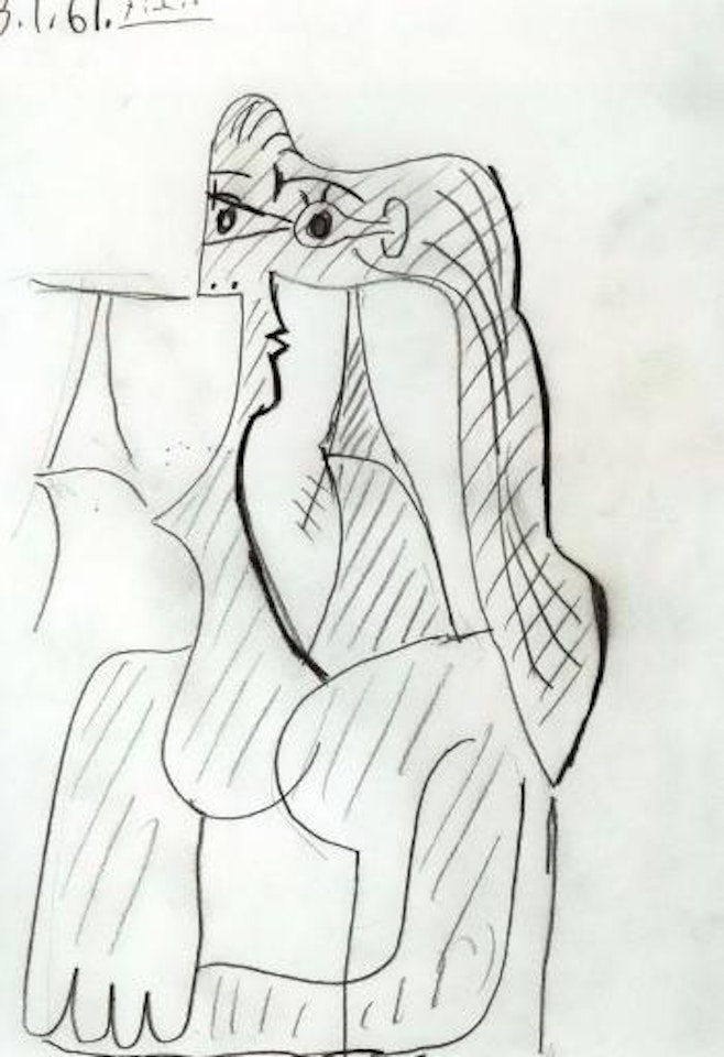 Buste de femme assise by Pablo Picasso