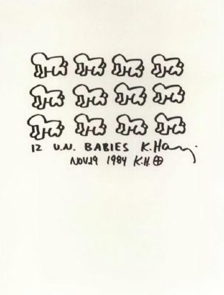 Twelve UN babies by Keith Haring