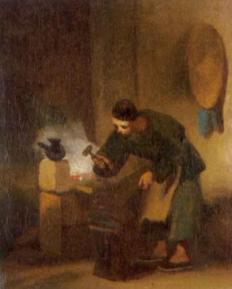 Chinese blacksmith by George Chinnery