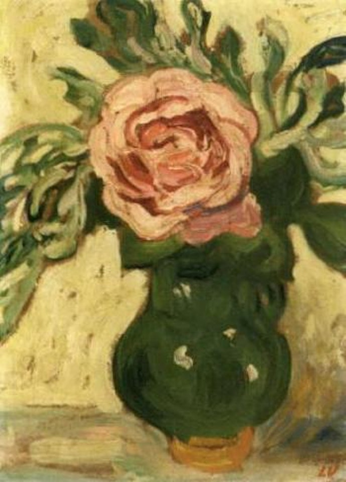 Rose au vase vert by Louis Valtat