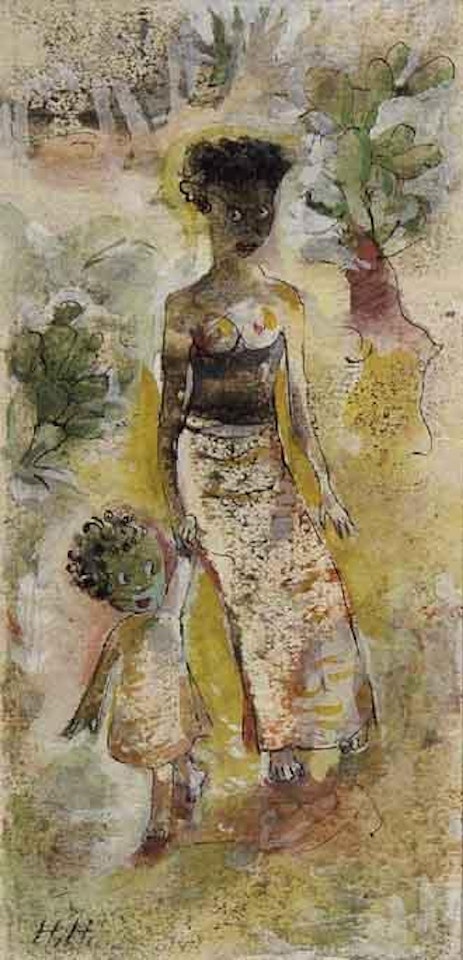 Native with child by Hannah Höch