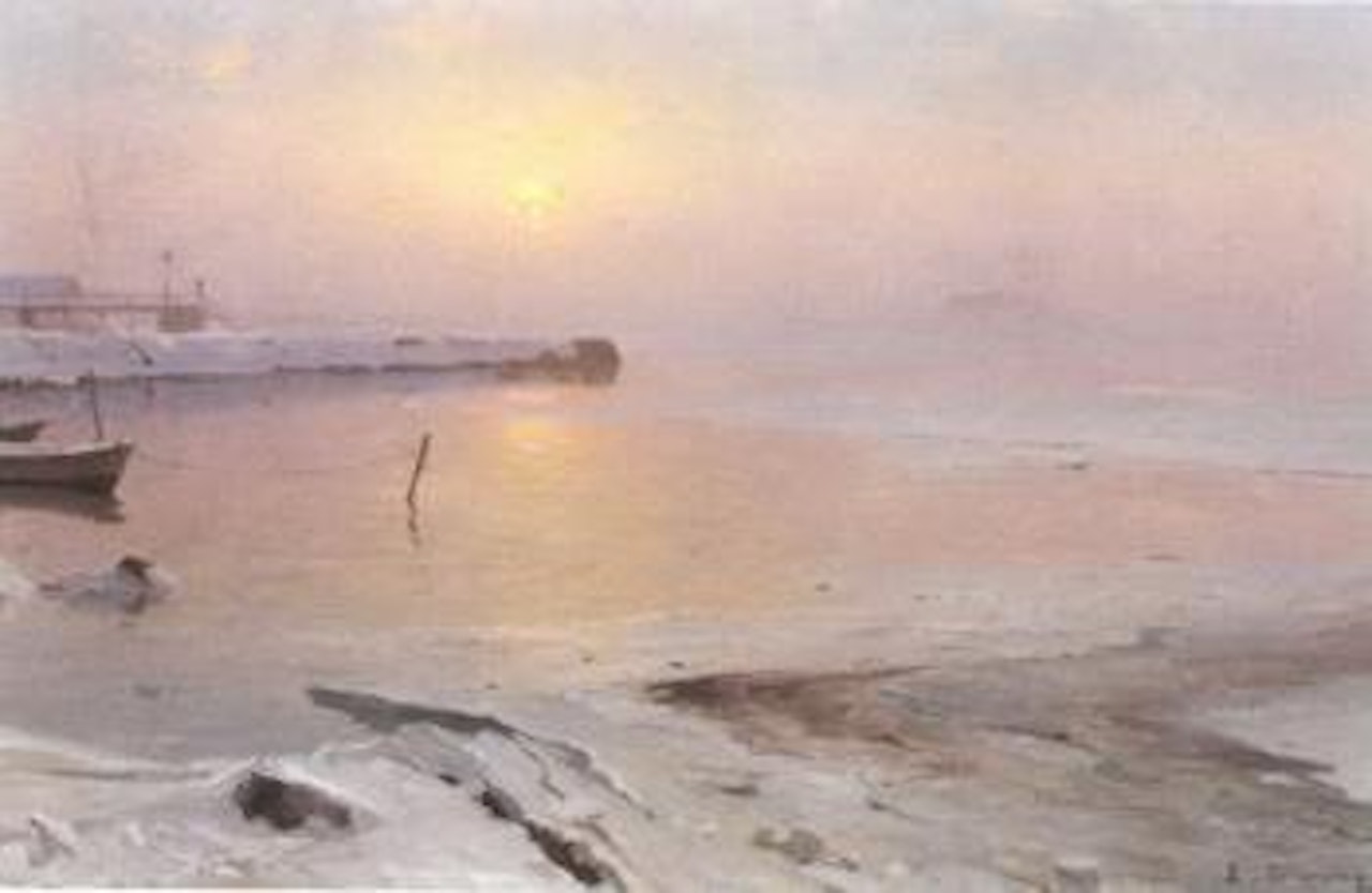 Winter morning from Kristiania fjord by Even Ulving