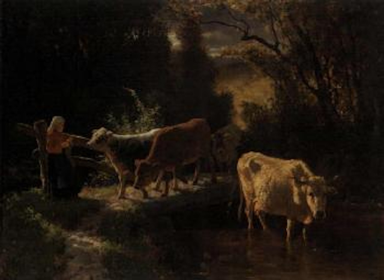 Landscape with cows by Christian Skredsvig