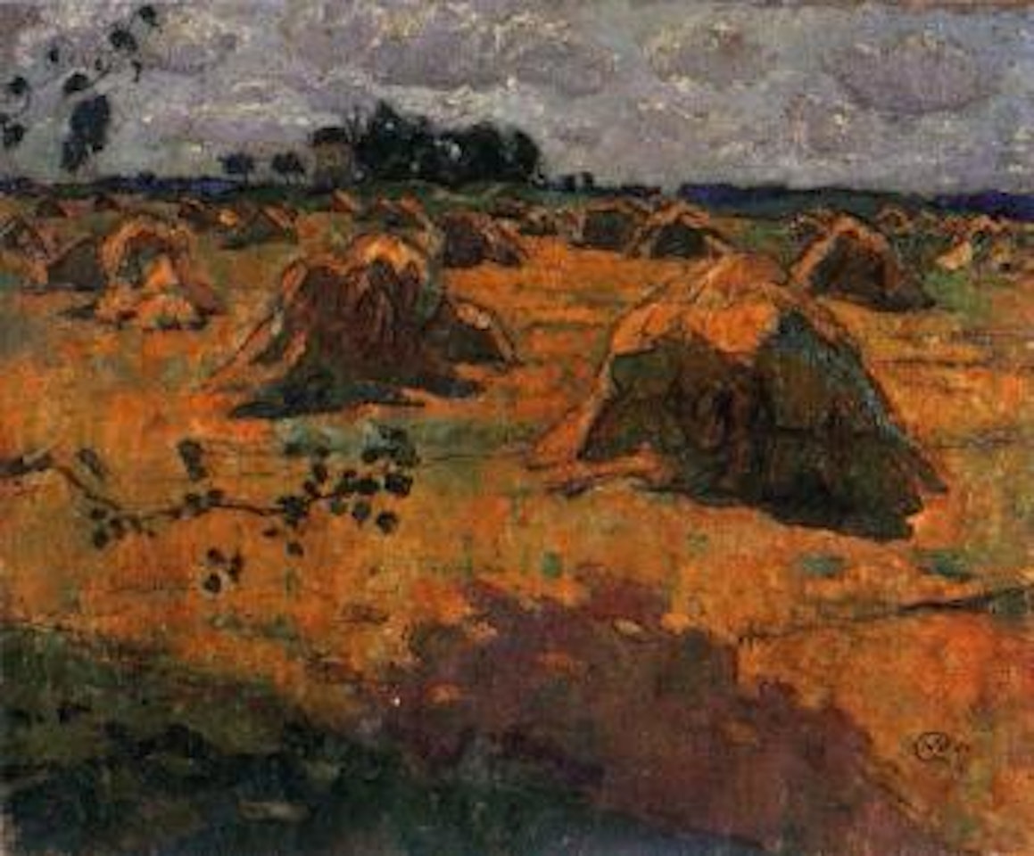 Harvest landscape by Mela Muter