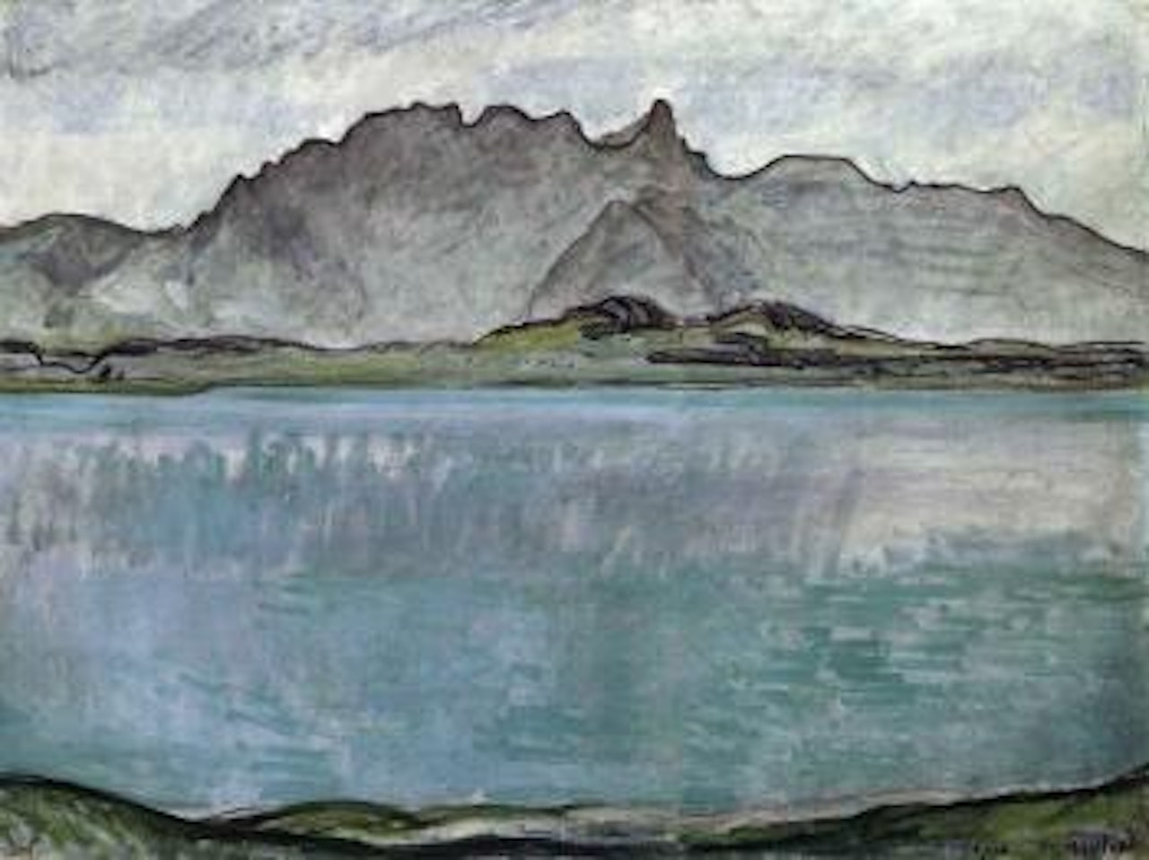 Lake Thun with Stockhorn by Ferdinand Hodler