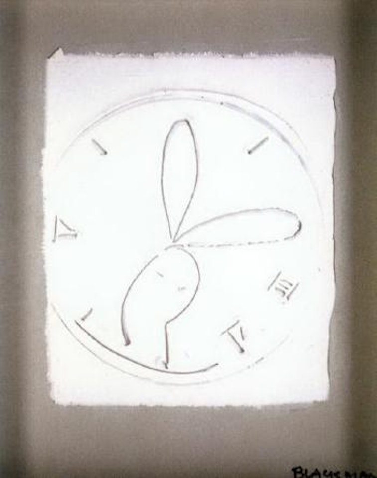 Rabbit clock by Charles Blackman