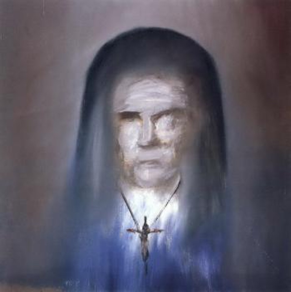 Head with crucifix by Sidney Nolan