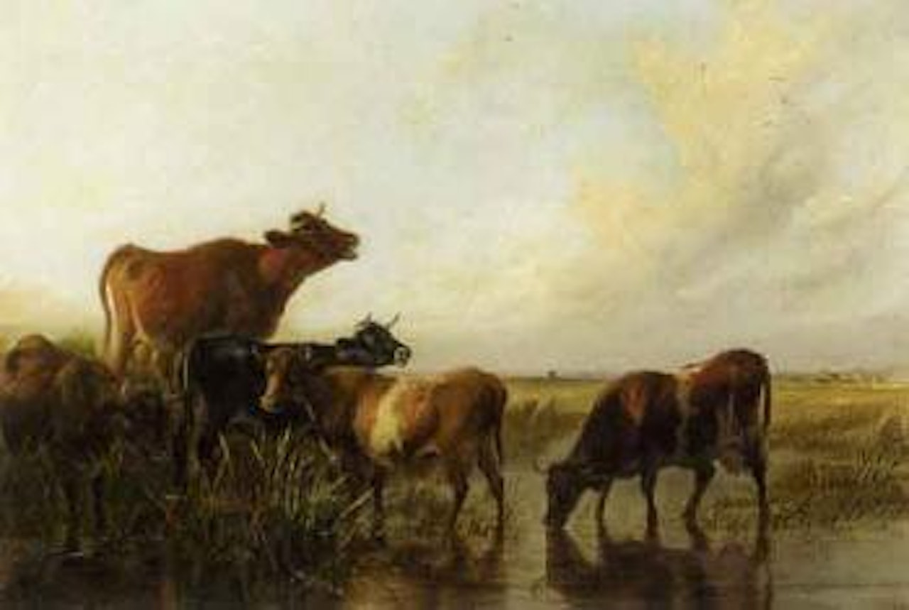 In the Canterbury meadows by Thomas Sidney Cooper