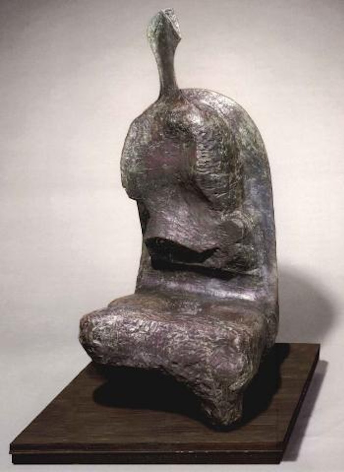 Seated woman, thin neck by Henry Moore