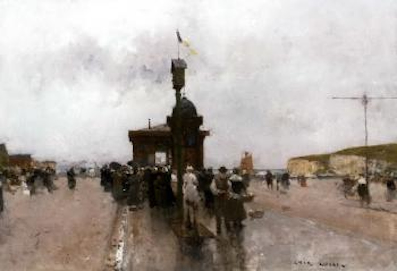On the quai in Le Havre by Luigi Loir