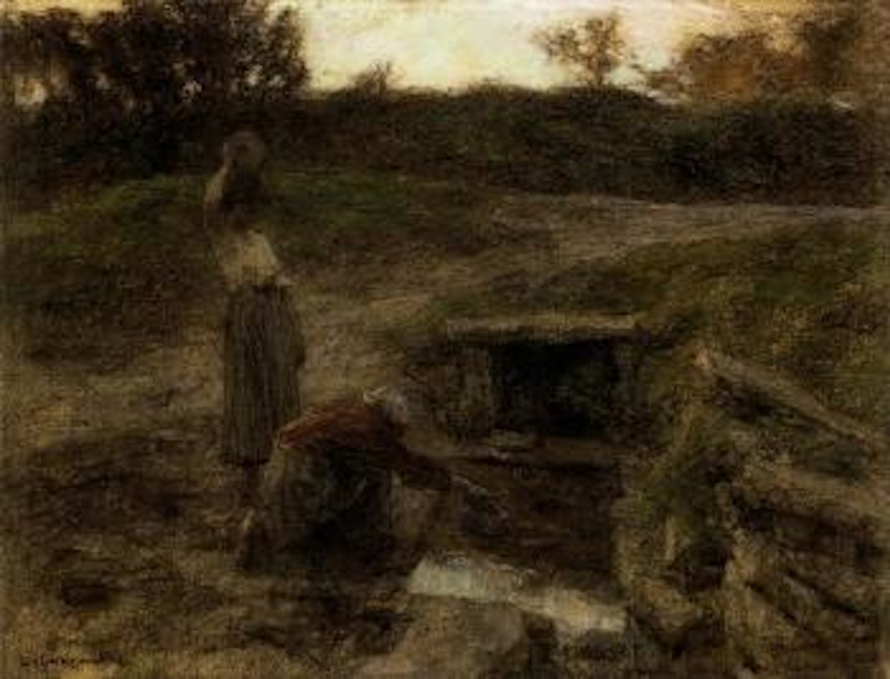 Femmes a la fontaine by Léon Augustin Lhermitte