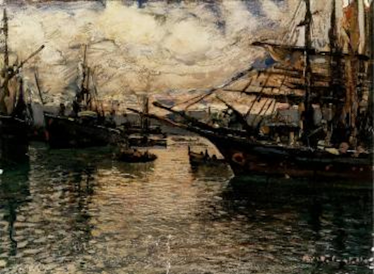 Sailing boats at harbour by Fausto Pratella