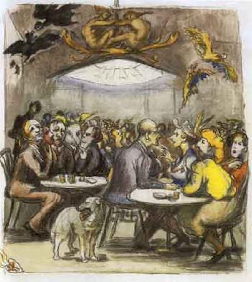 Grand Cafe, Schoneberg by Ludwig Meidner