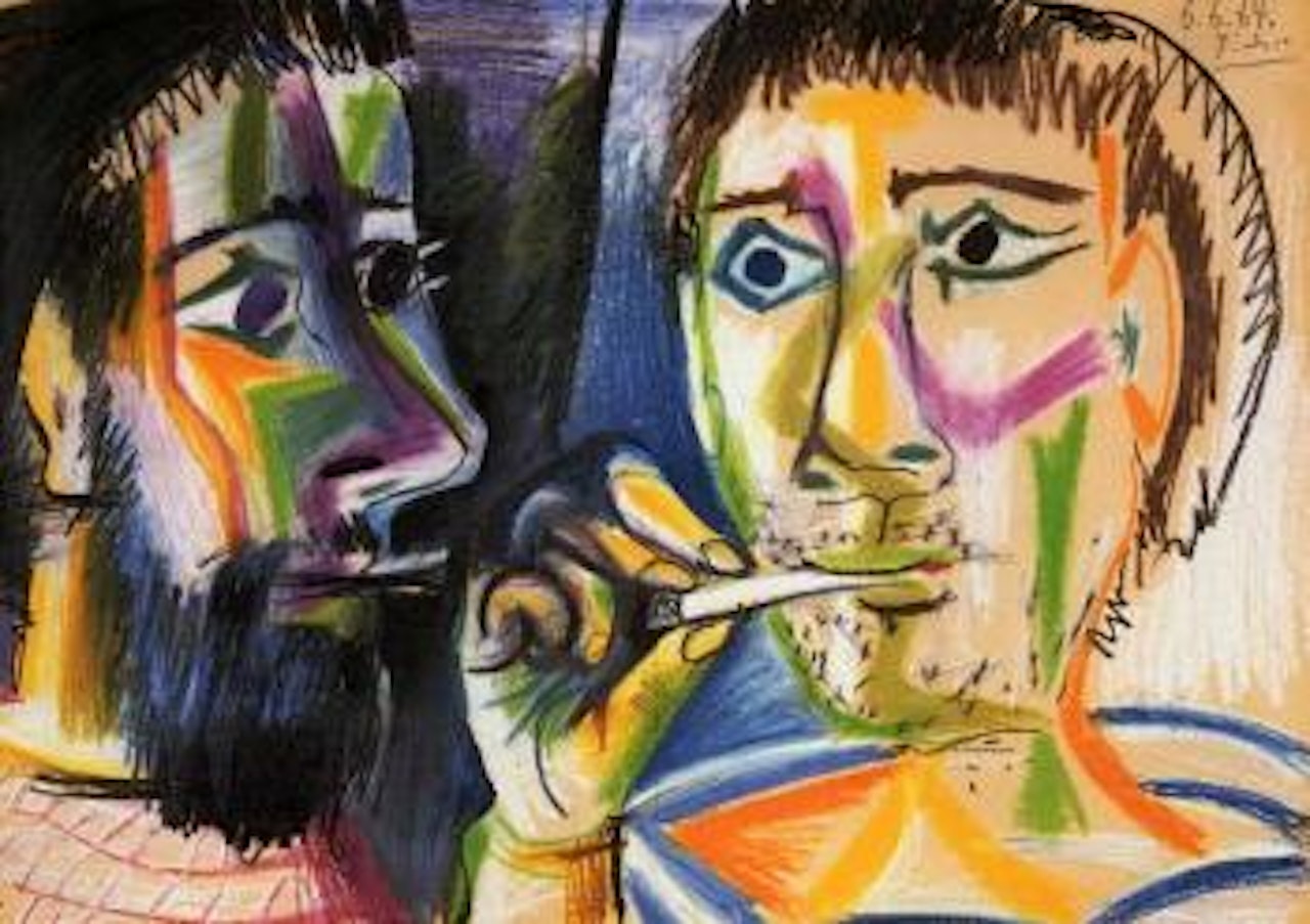 Deux fumeurs - tetes by Pablo Picasso