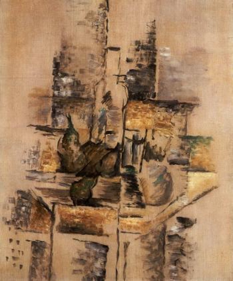 Bouteille et fruits by Georges Braque