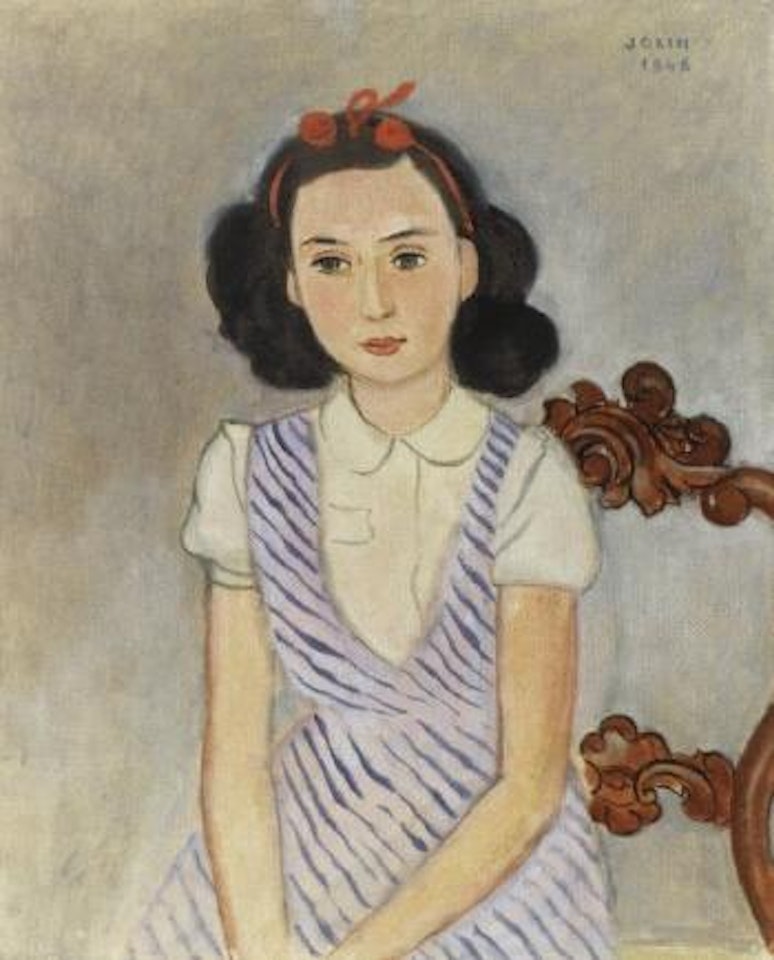 Portrait of young girl by Einar Jolin