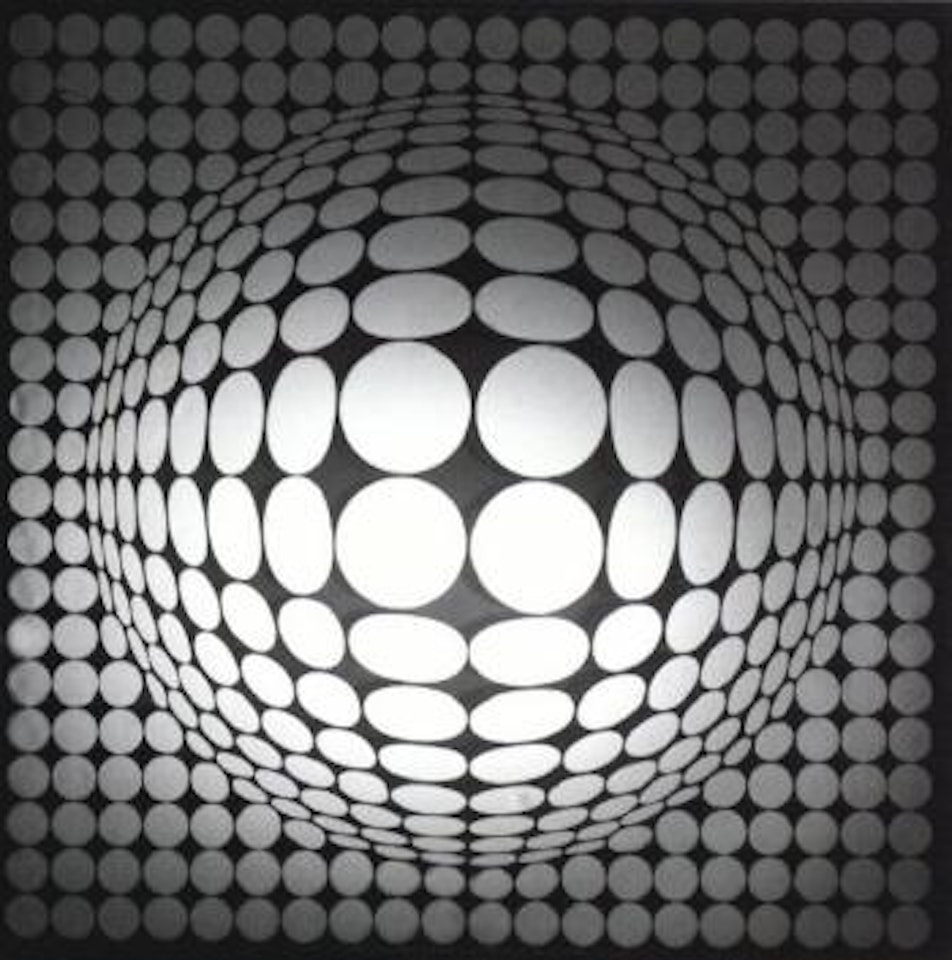 Optical composition by Victor Vasarely