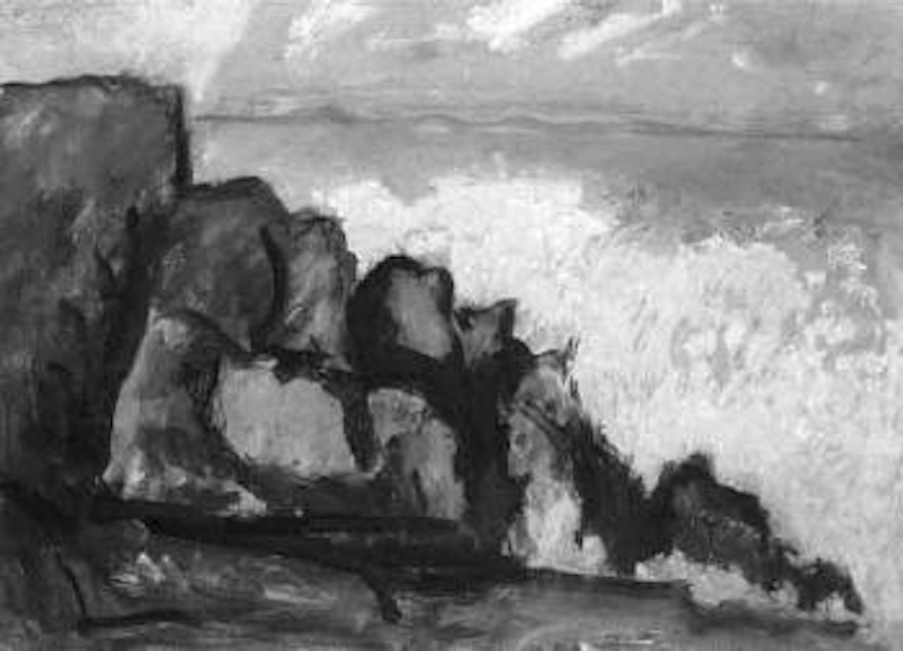 Rocky coast by Marsden Hartley