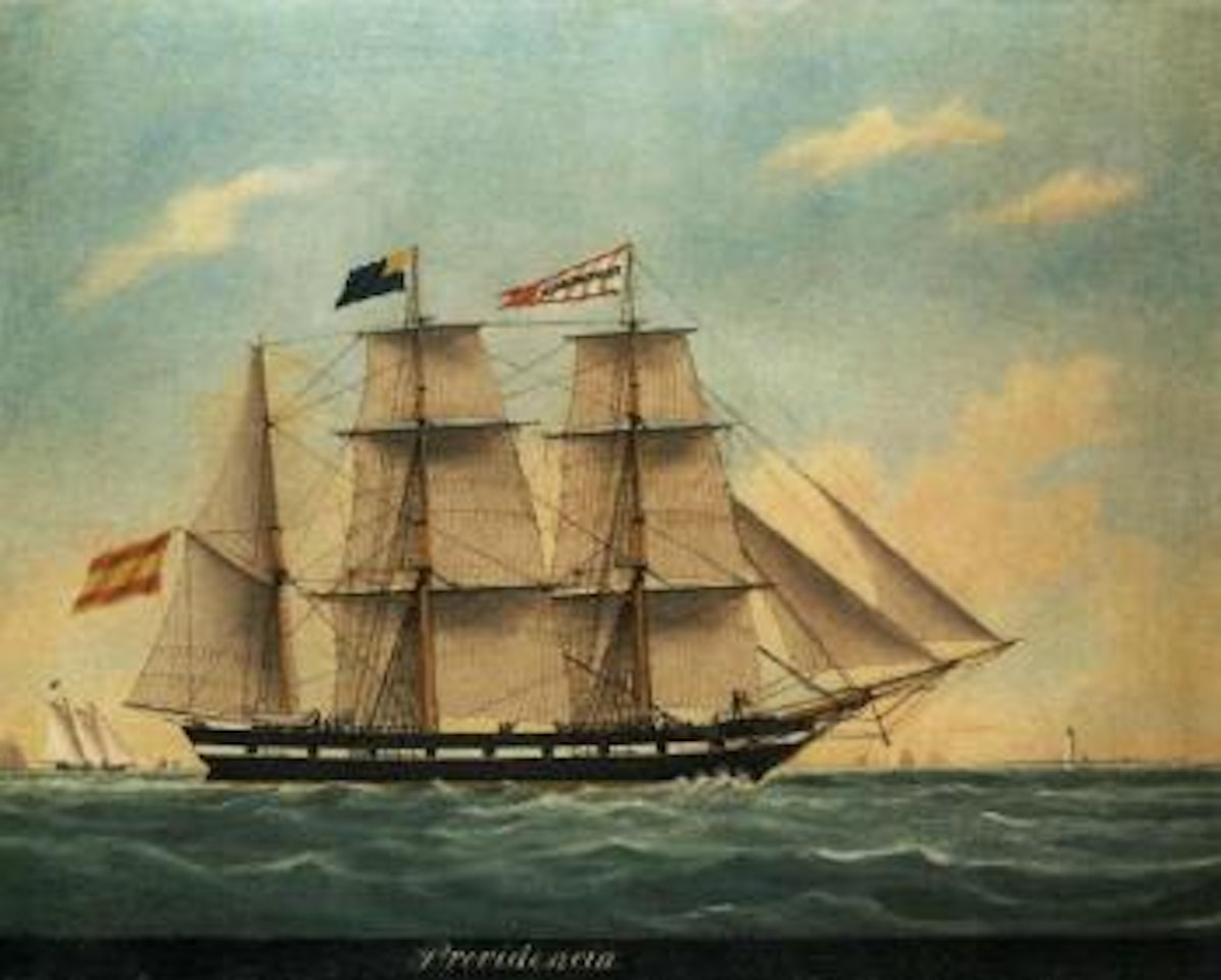 Vessel Providencia entering harbour by Spanish School