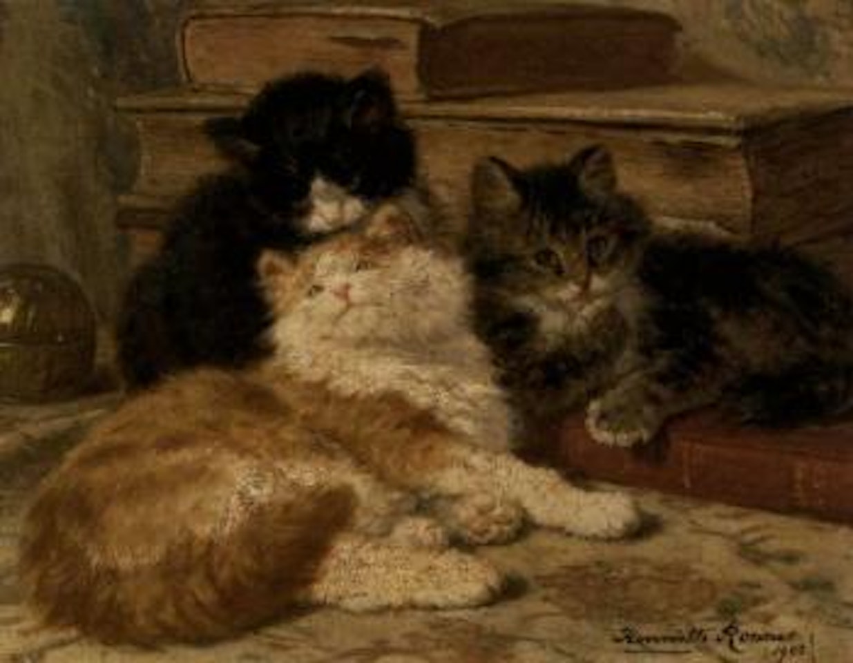 Three of a kind by Henriette Ronner-Knip