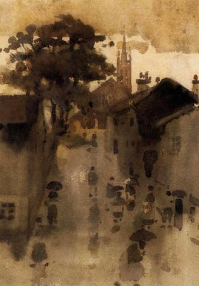 Museum Street, Montrose, rainy day by James Watterson Herald