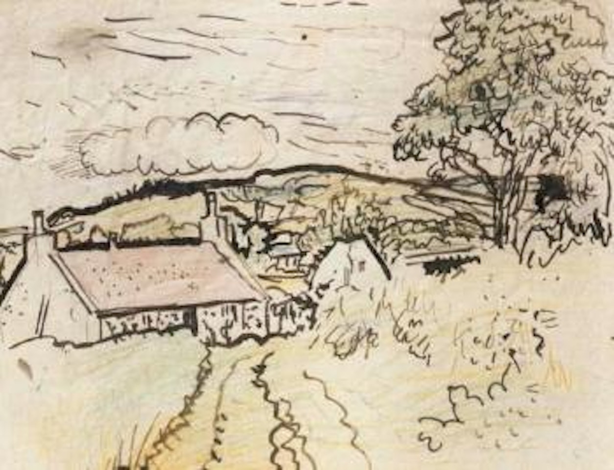 Cottage in Fife by George Leslie Hunter