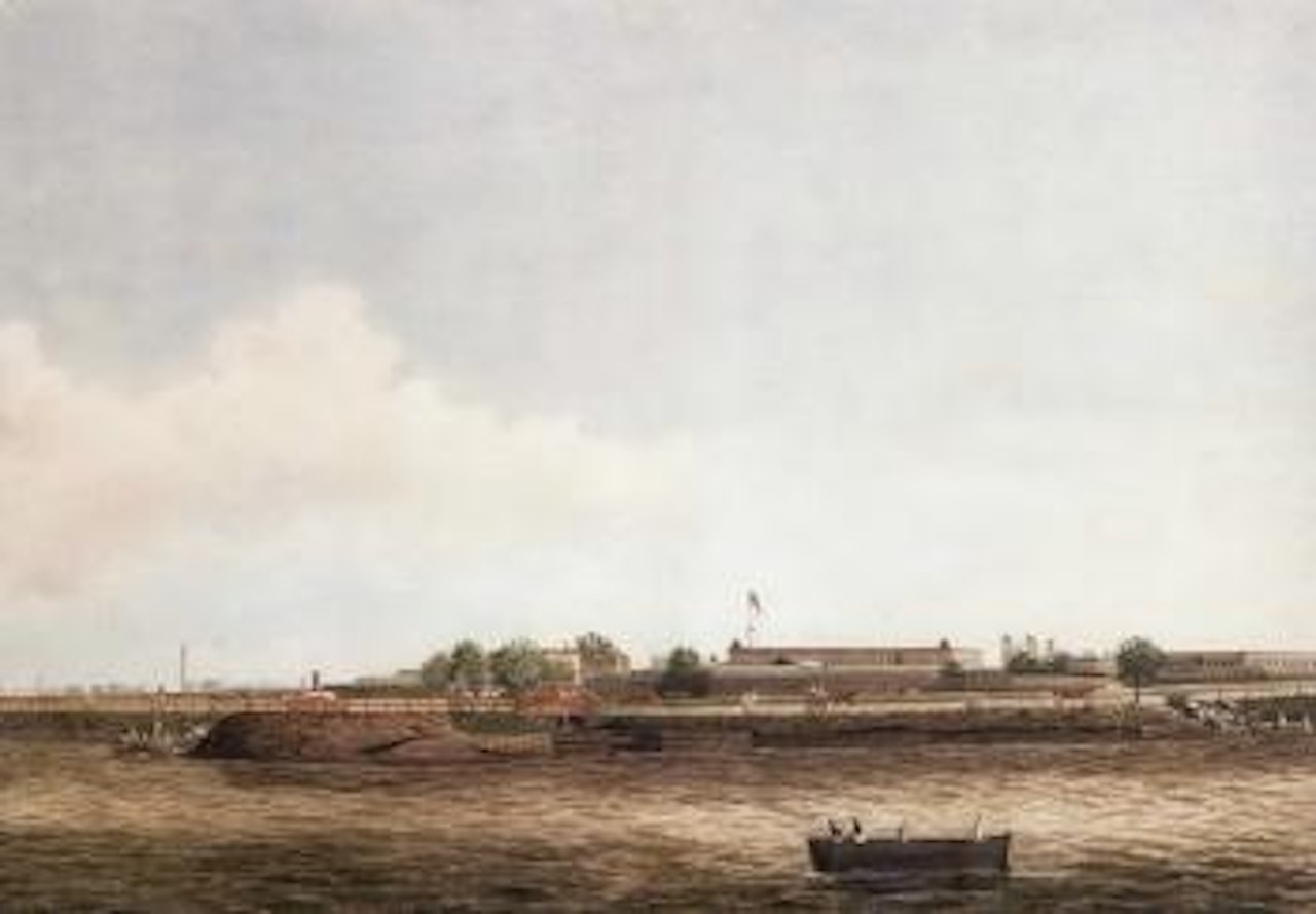 Fort William, from the River Hoogly, Calcutta by English School