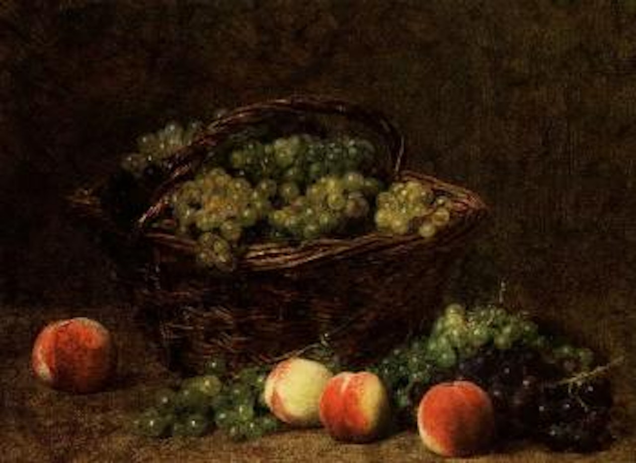 Panier de raisins blancs et de peches by Henri Fantin-Latour