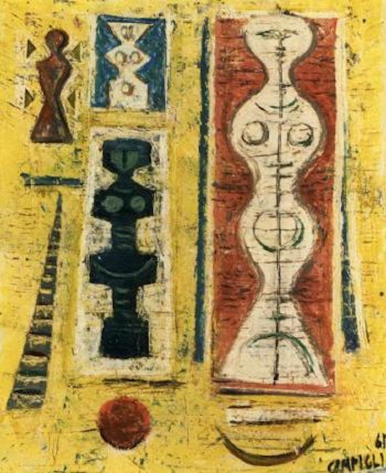 Donna biancha con le scale by Massimo Campigli
