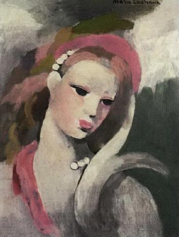 Tete de femme aux perles by Marie Laurencin