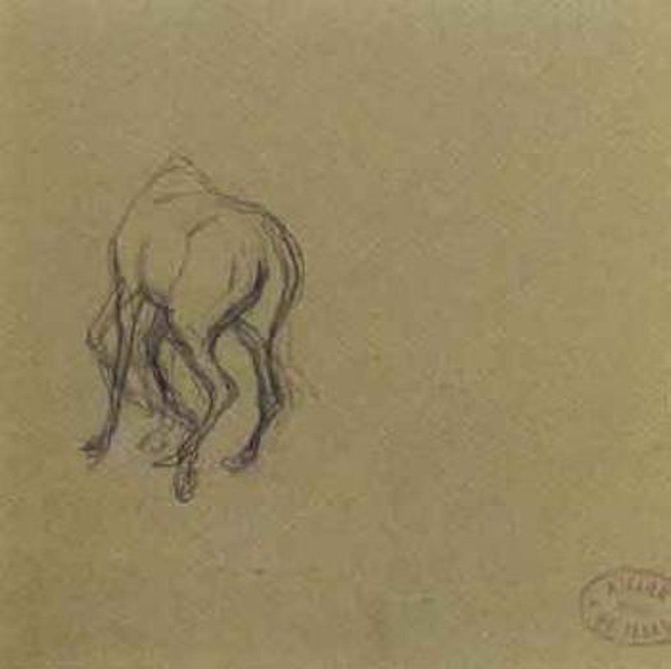 Etude de cheval de dos. Cheval et cavalier by Edgar Degas