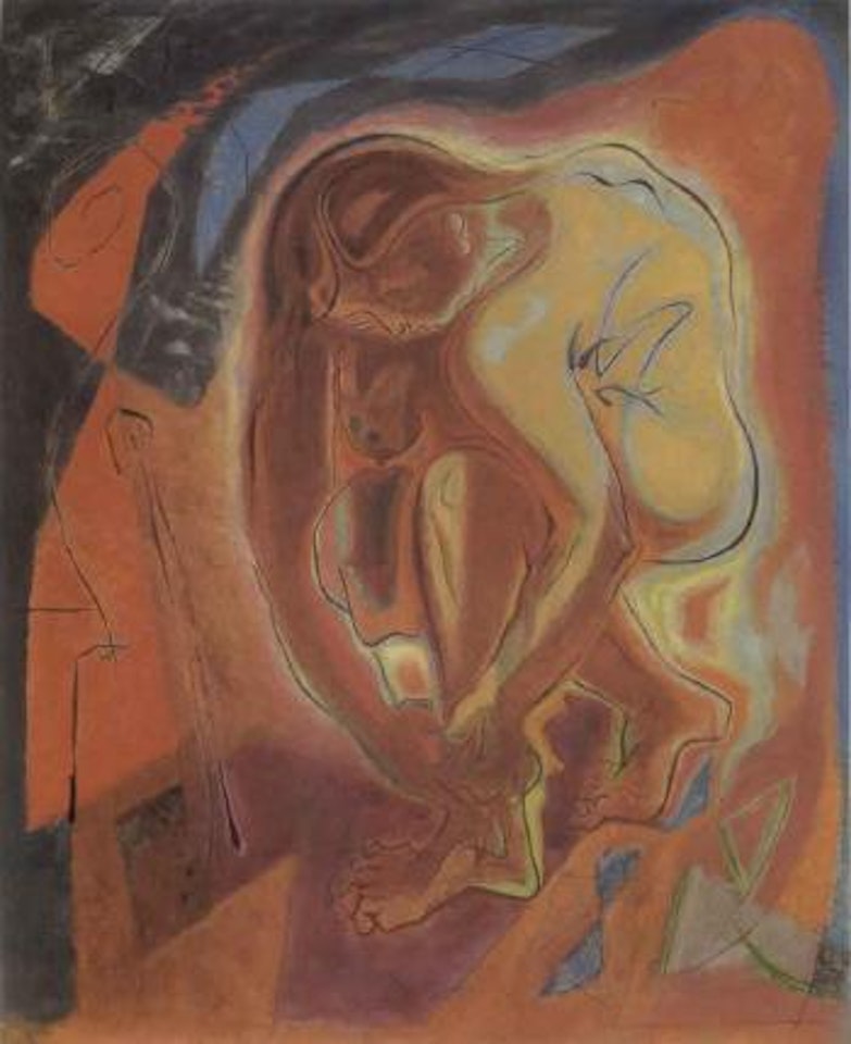 Nu eclaire par le feu by André Masson