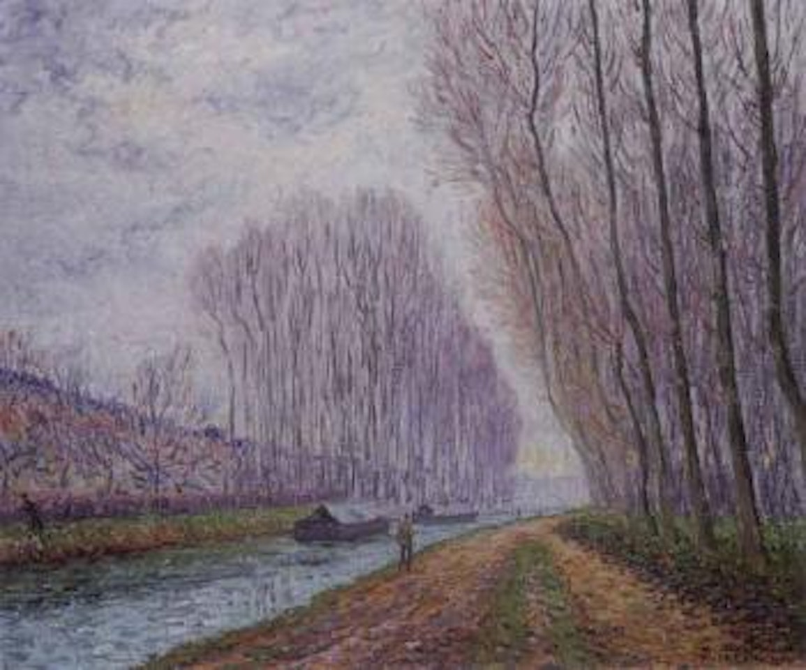 Peniches sur le Loing, effet du matin by Francis Picabia
