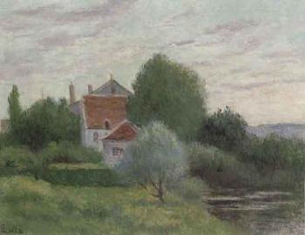 Auvers-sur-Oise, Paysage by Maximilien Luce