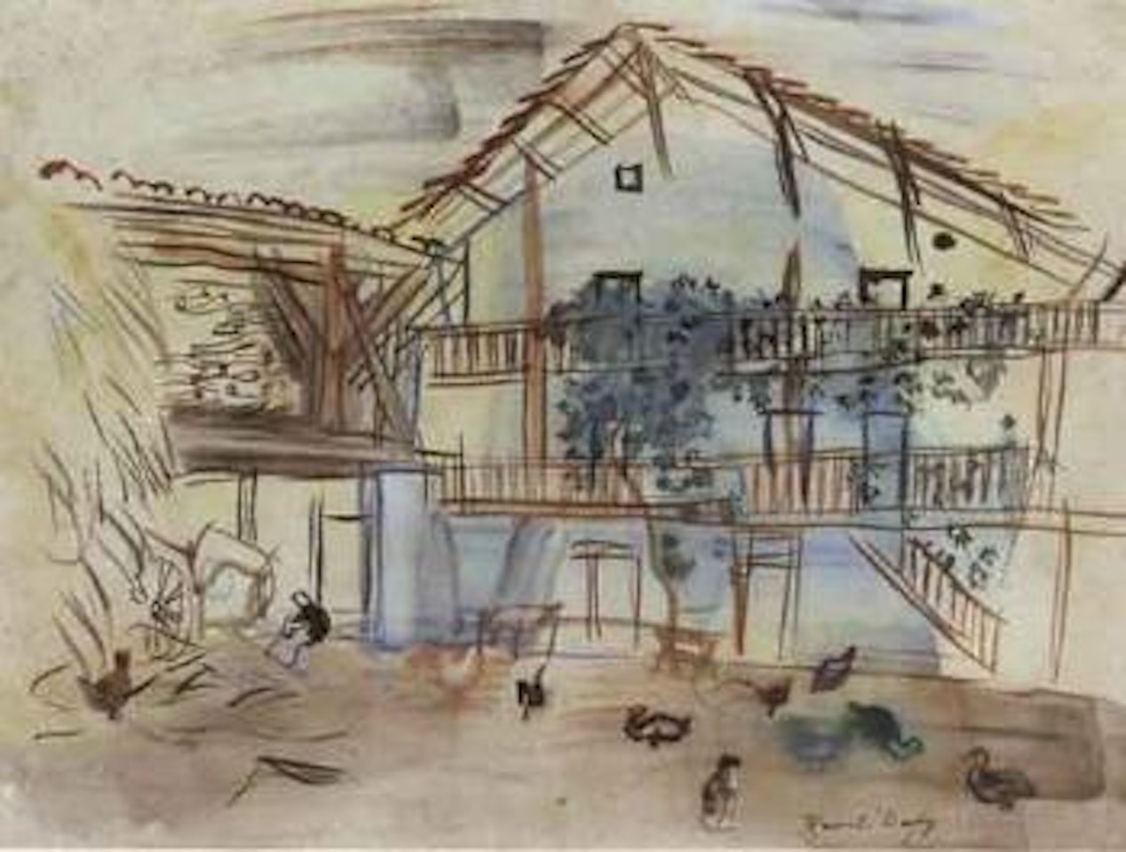 Cour de ferme by Raoul Dufy