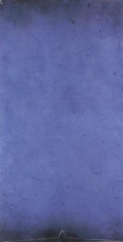 Spazio blu e segno bianco by Giuseppe Santomaso