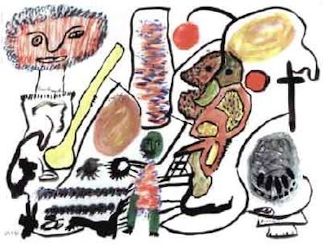 Ensemble de personnages by Gaston Chaissac