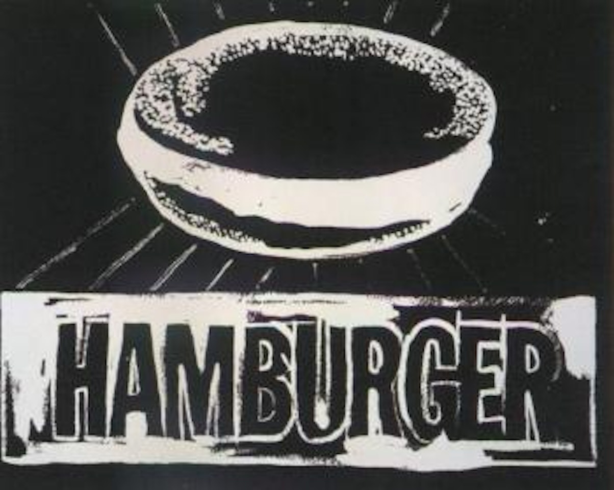 Hamburgers, positive and negative by Andy Warhol