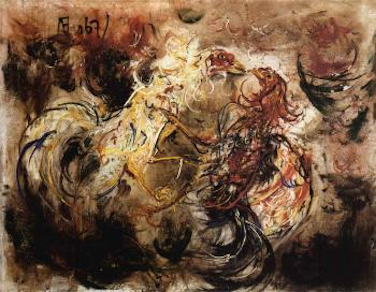Jago - cockfight by Affandi