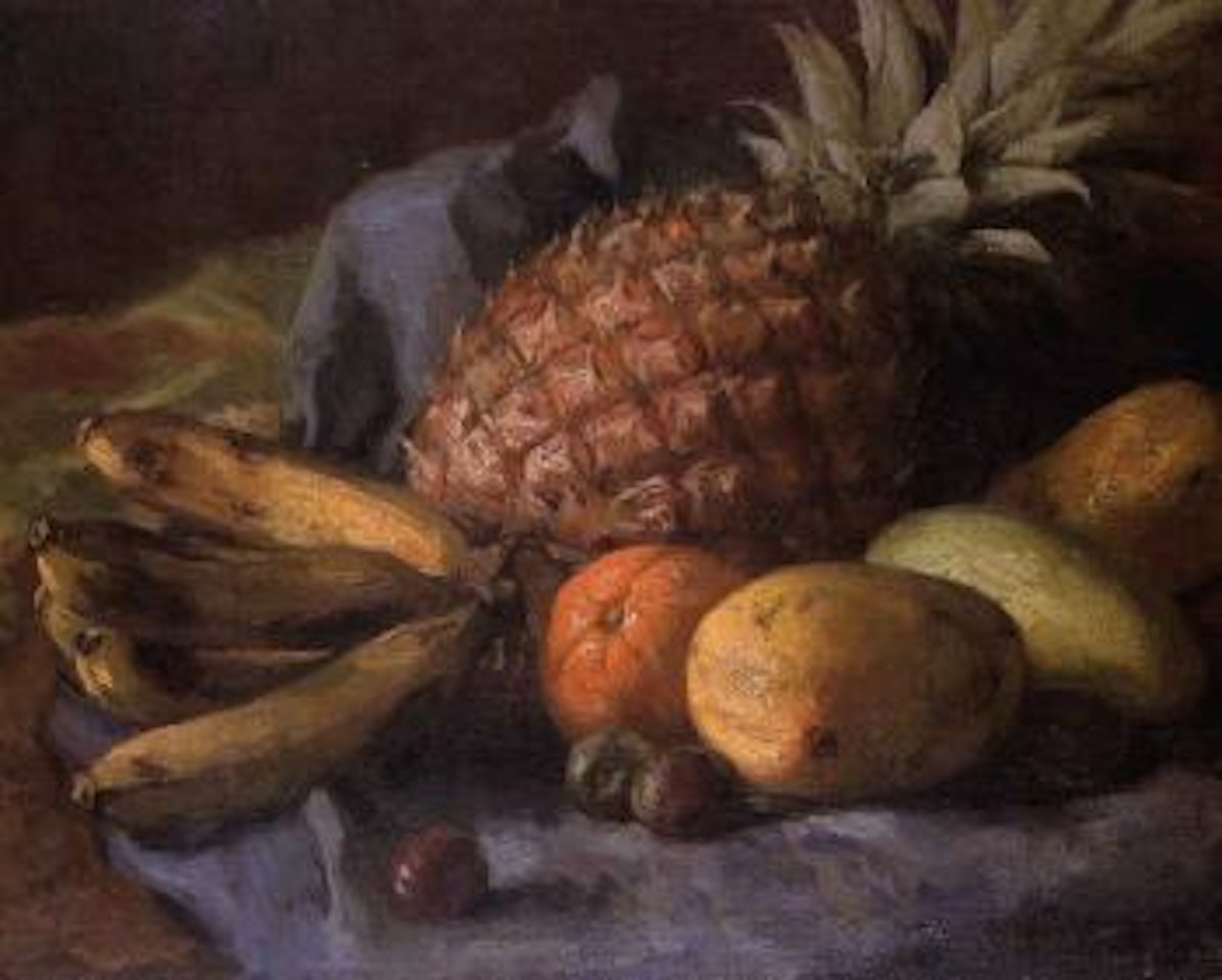 Still life of tropical fruits by Fernando Amorsolo